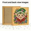 Ensemble de toile DIY pour perles et art encadr&eacute; 25x25cm autocollant (lutins de No&euml;l)