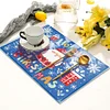 (US Only)Christmas Diamond Painting Placemats DIY Diamond Dot Kits for Home Decor