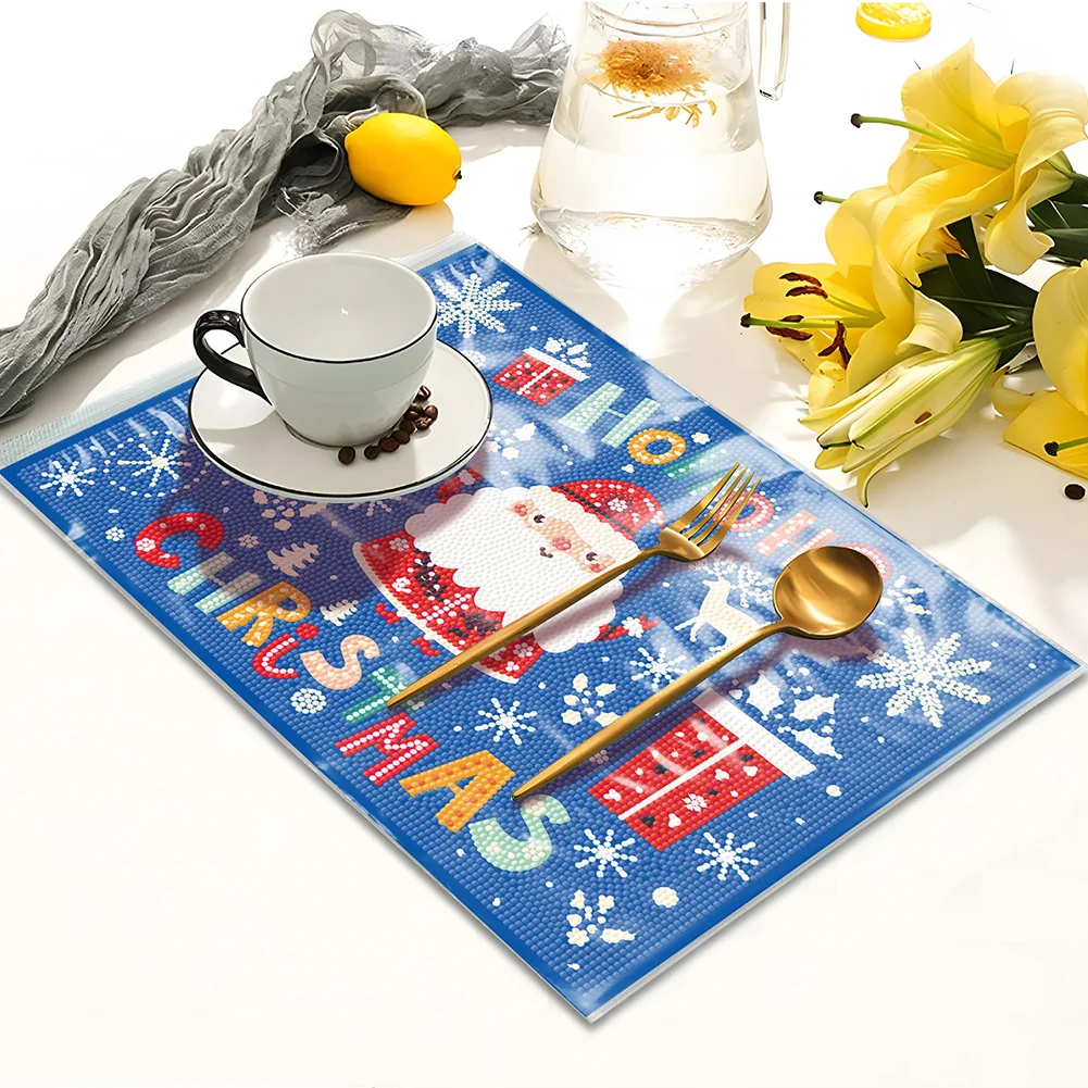 DIY Christmas Diamond Painting Placemats DIY Diamond Dot Kits for Home Decor