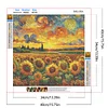 Diamond Painting-5D Full Round Drill Sunflower Landscape(40x40cm)