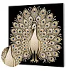 (30x30cm)Peacock DIY Pearl Painting Art With Inner Frame Handmade Pearl Material Art Kit Living Room Decor