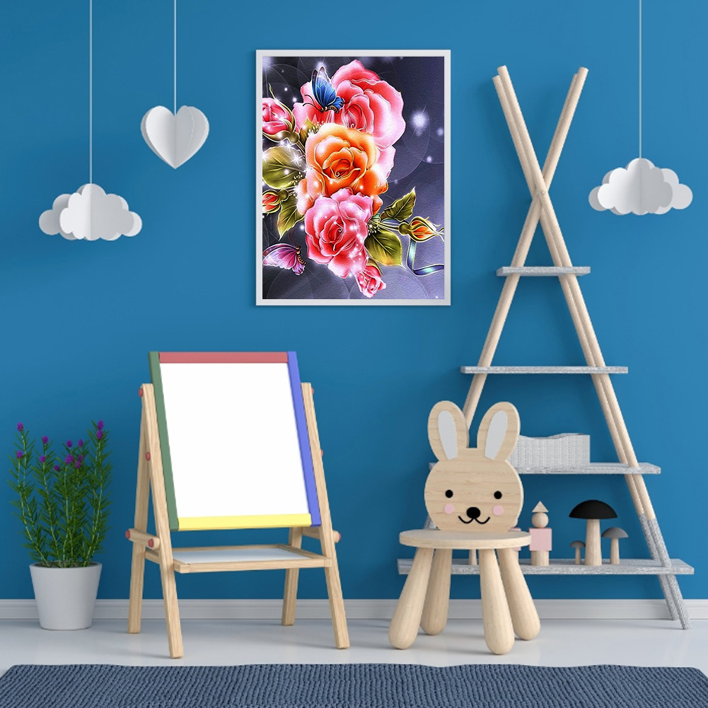 

Butterfly Flowers - Round Drill Diamond Painting - 30*40CM, 05, 501 Original