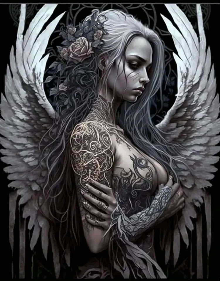 Dark Angel 11CT Stamped Cross Stitch 50*60CM