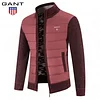 Lekka, ciepła, dzianinowa kurtka GANT dla mężczyzn z patchworkowym wzorem