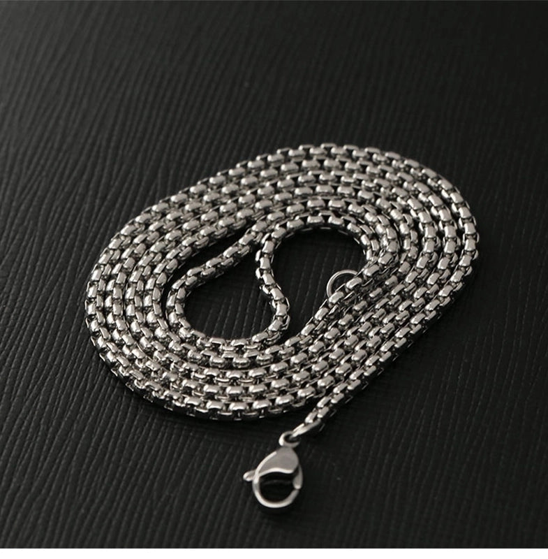 Gothic Punk Solid Color 304 Stainless Steel Chain Men’s Necklace