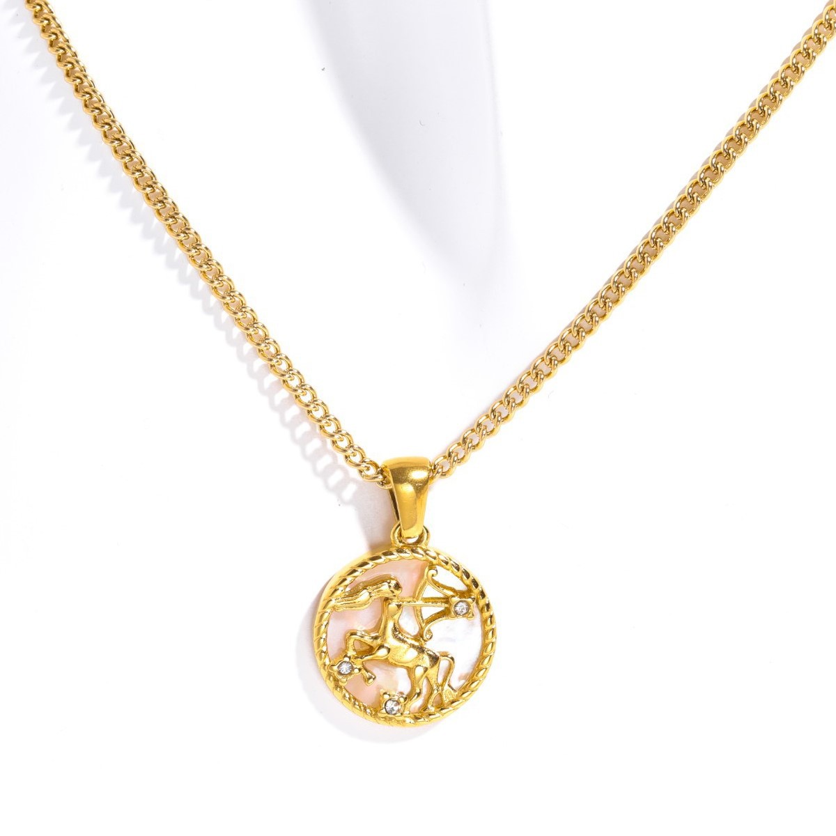 Women's Vintage Zodiac Coin Necklace
