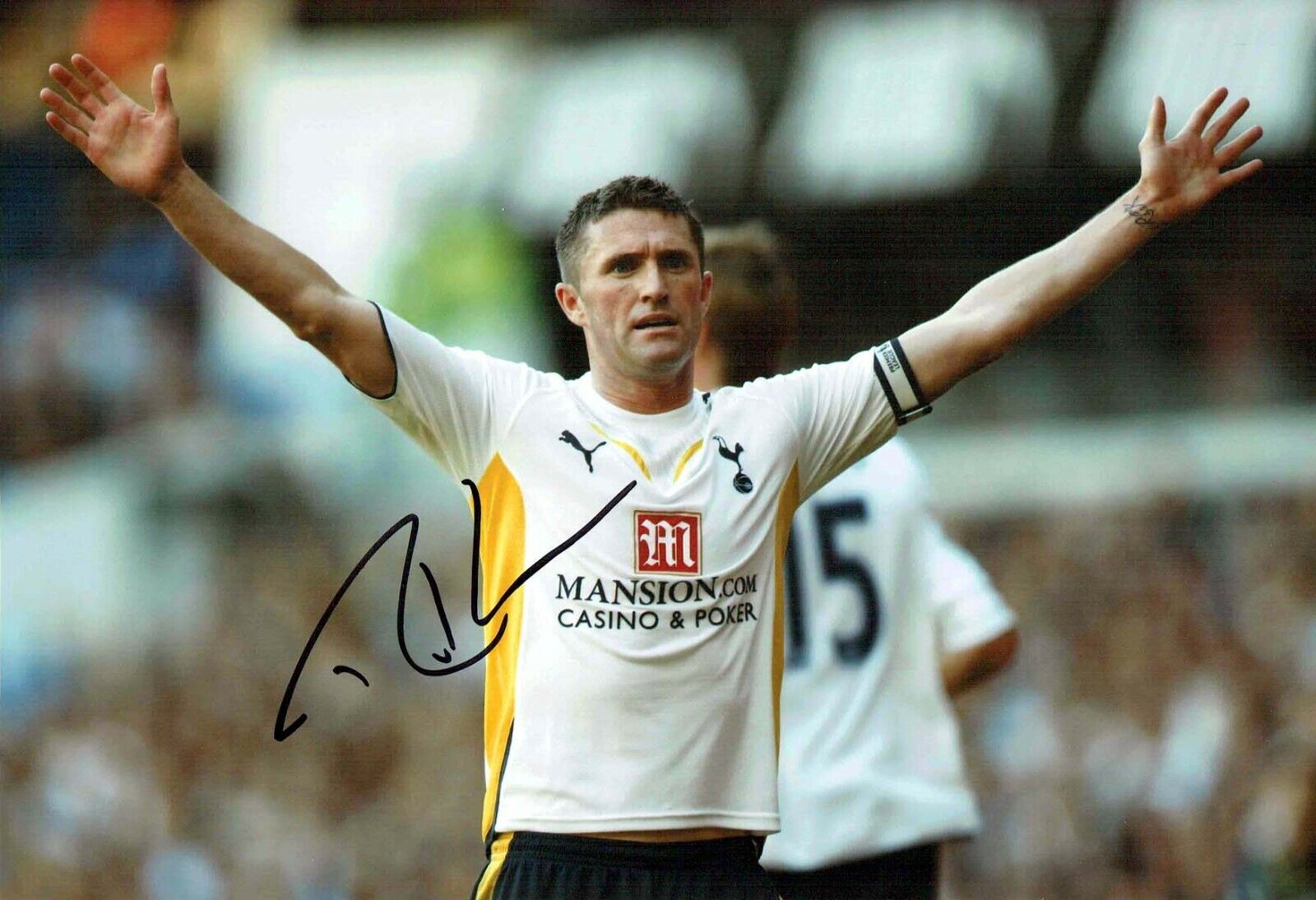 Robbie KEANE SPURS SIGNED Autograph 12x8 Photo Poster painting AFTAL COA Tottenham Hotspurs