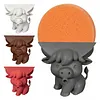 3D Printed Highland Cow Sponge Holder with Drainage Kitchen Sink Organizer Funny Sponge Stand for Kitchen Sink and Home Decor