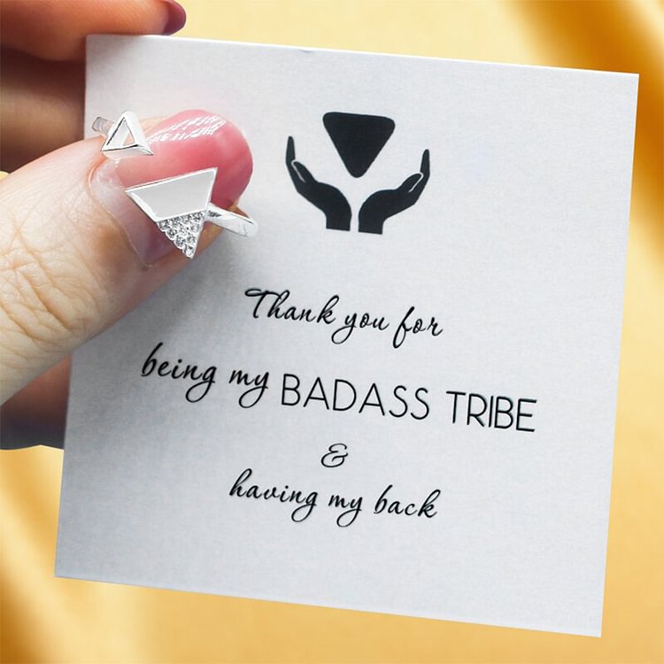 S925 My Badass Tribe Triangle Ring