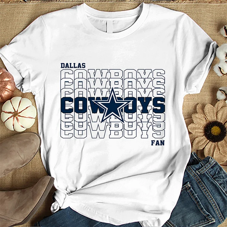 Dallas Cowboys Women's White Relaxed T-Shirt