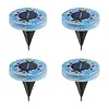 Outdoor LED Solar Lights Waterproof Mini Flat Solar Disc Light with Sturdy Ground Stakes Mosaic Landscape Lightning for Garden Walkway Driveway
