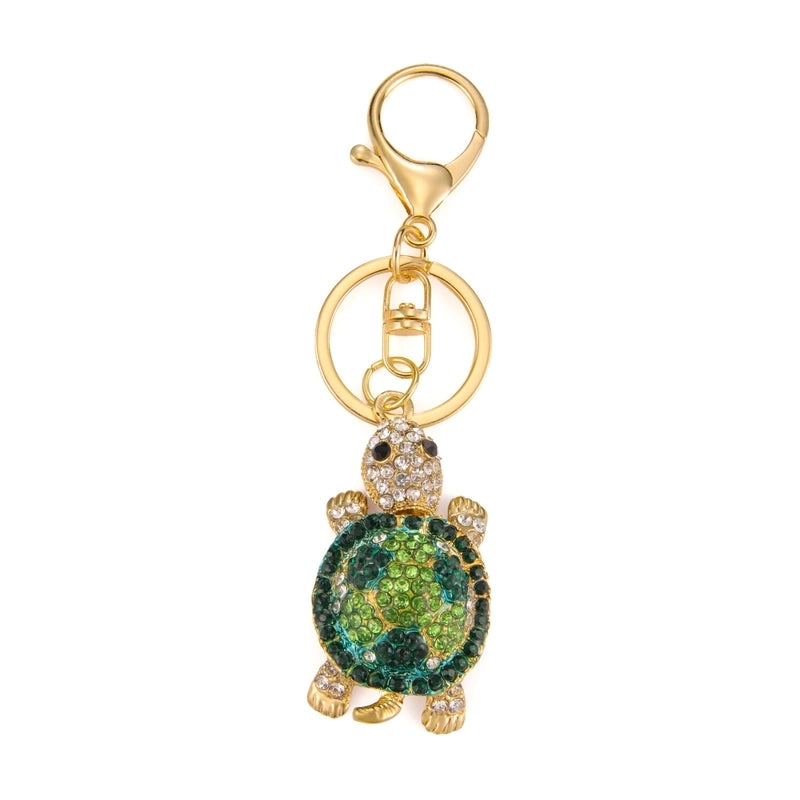 Cute Tortoise Alloy Inlay Rhinestones Women’s Bag Pendant Keychain