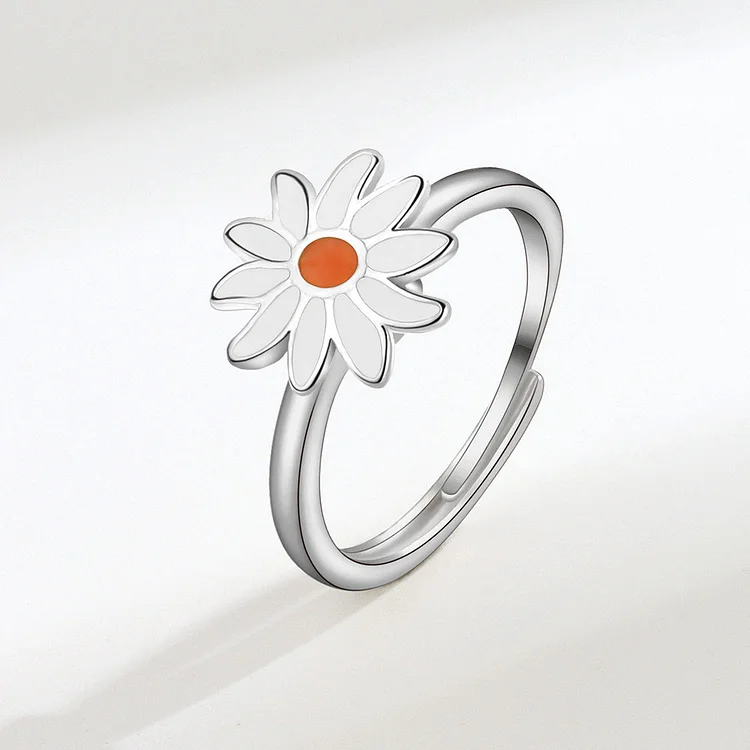 Daisy Brass Swivel Ring | Daisy Spinner Fidget Ring