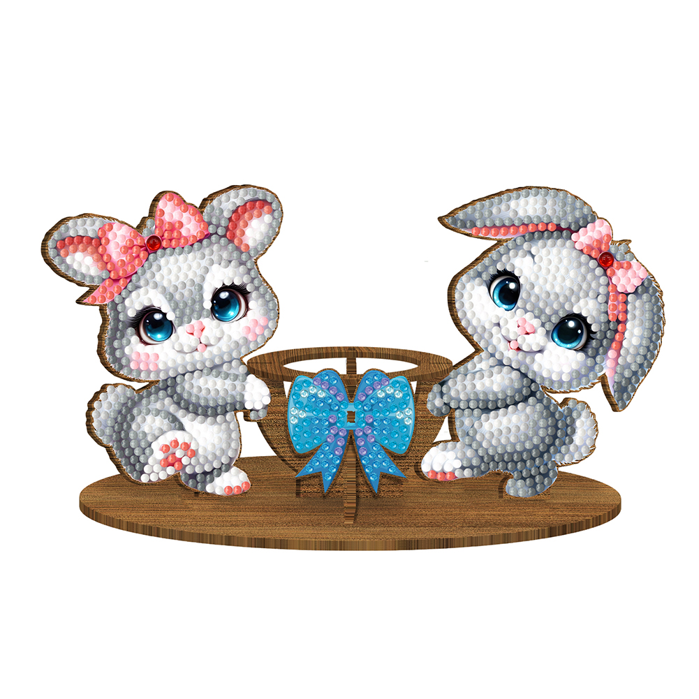 Special Shape Rabbit Desktop Diamond Painting Ornaments for Home Decoration