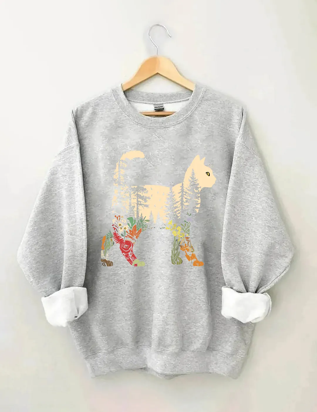 Boho Cat Plants Sweatshirt