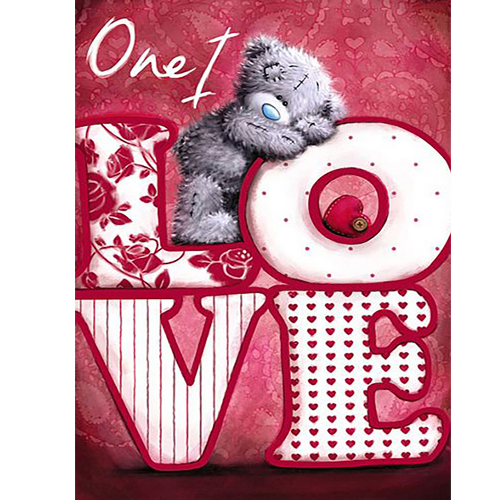 

30*40CM - Round Drill Diamond Painting - Love Tatty Teddy, 501 Original