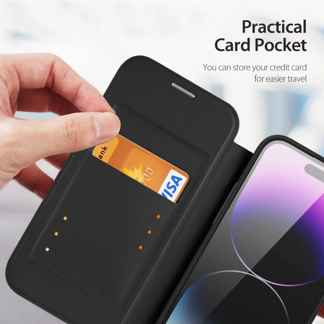 Applicable To iPhone 13/14 Series Strong Magnetic Flip Card Case