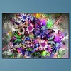 (US Only)5D DIY Full Round Drill Partial AB Diamond Painting Purple Butterfly Art 65x45cm