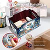 5D DIY Diamond Painting Art Decorative Storage Box Wood Storage Clutch (Owl)