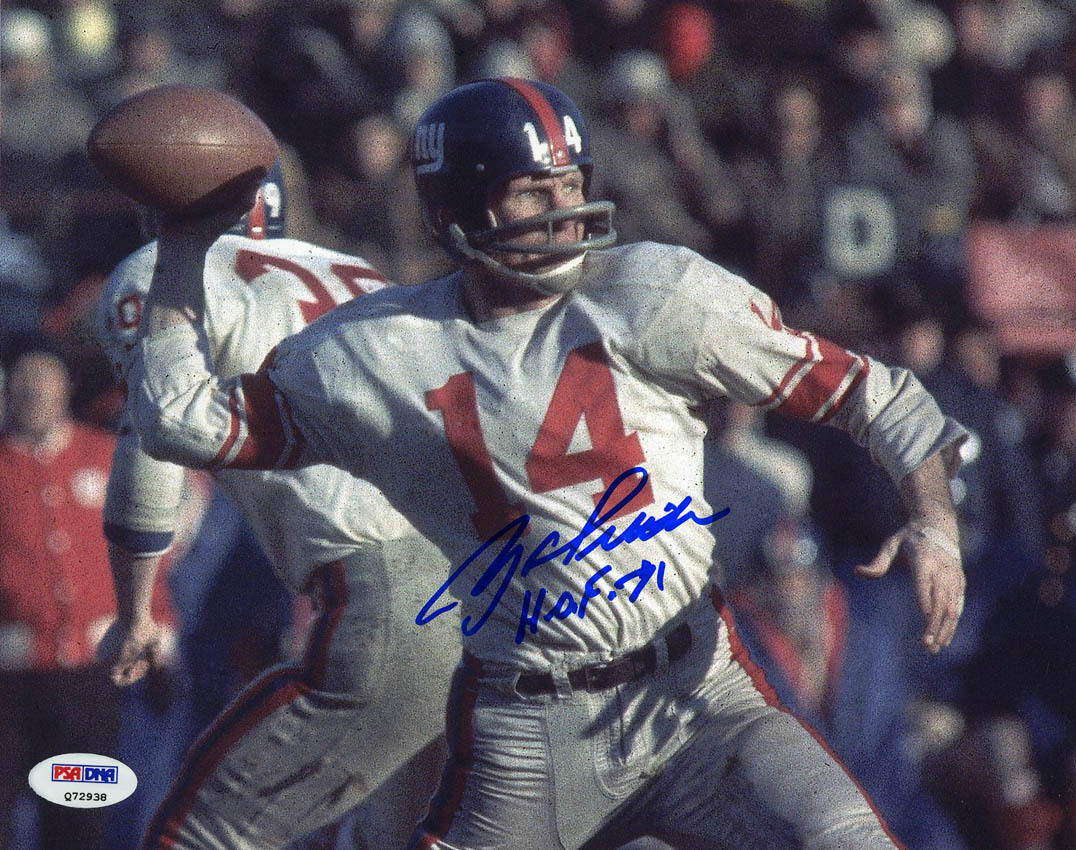 YA Y.A. Tittle SIGNED 8x10 Photo Poster painting +HOF 71 San Francisco 49ers PSA/DNA AUTOGRAPHED