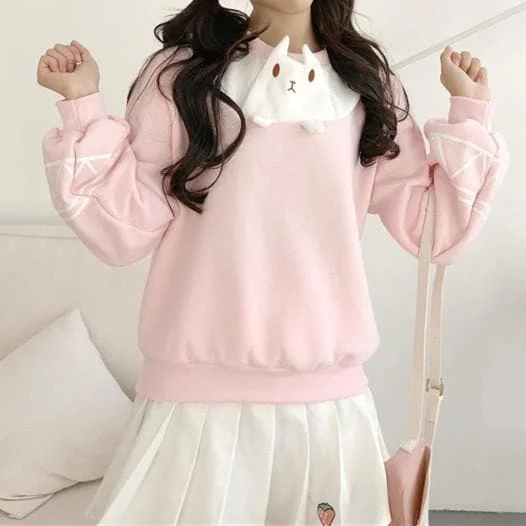 Pink Kawaii Cartoon Sweatershirt SP1811729
