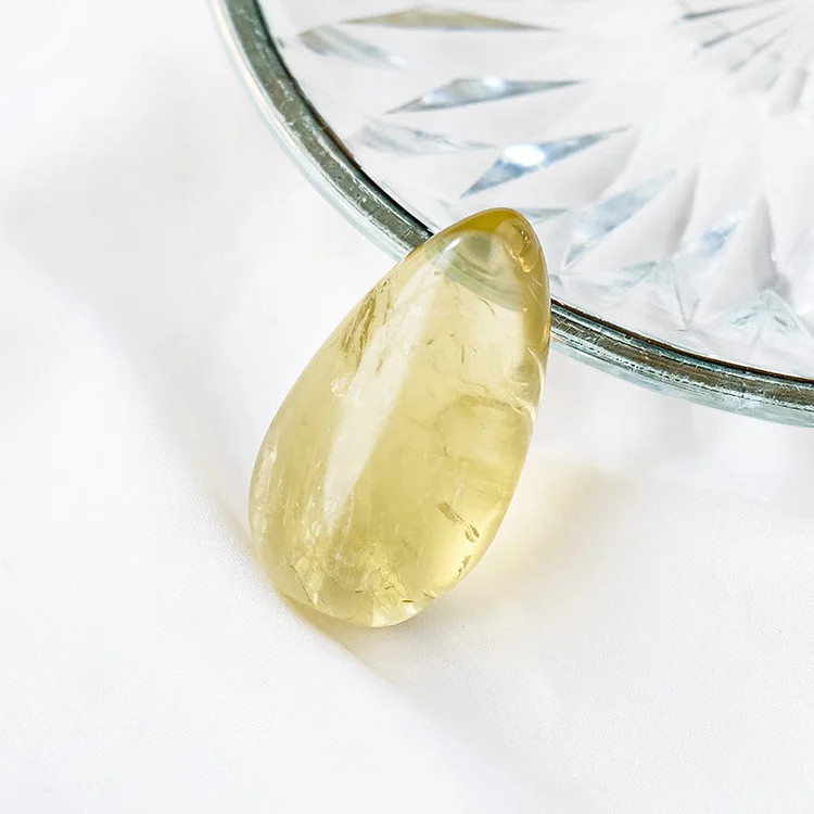 Olivenorma Natural Crystal Drop Shape Polished Play Natural Stone