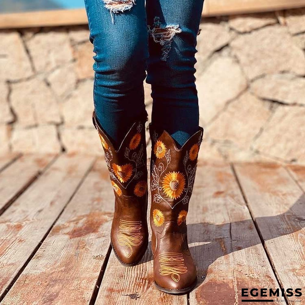 Large Size Fashion Women's Boots In Autumn and Winter Martin Boots Thick Heel | EGEMISS