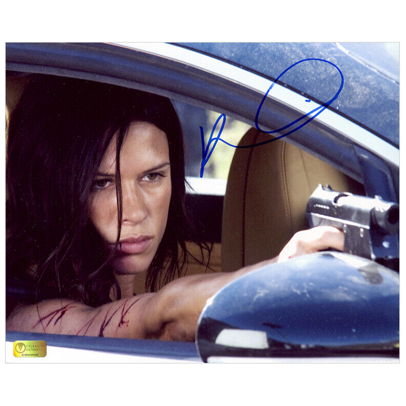 Rhona Mitra Autographed Doomsday Gun Fire 8x10 Photo Poster painting