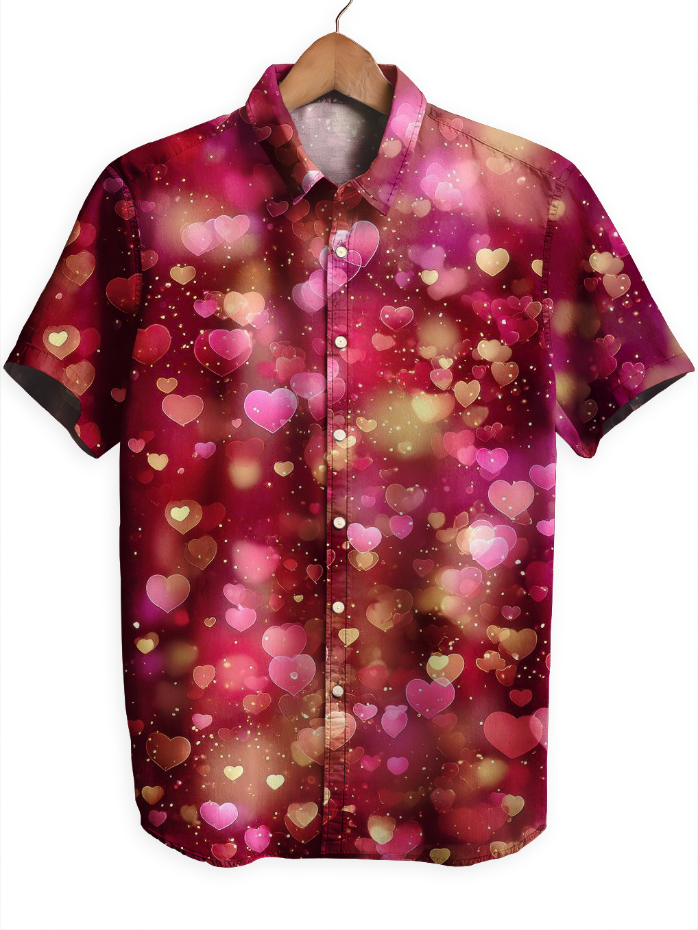 Valentine's Day Heart-Shaped Shirt PLUSCLOTHESMAN