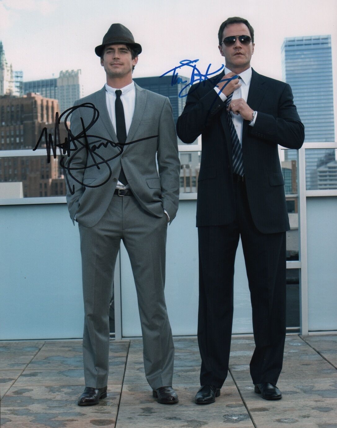 White Collar (Matt Bomer & Tim DeKay) signed 11x14 Photo Poster painting