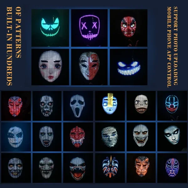 👹FACE TRANSFORMING LED MASK - APP CONTROLLED - RECHARGEABLE（🔥FREE SHIPPING)