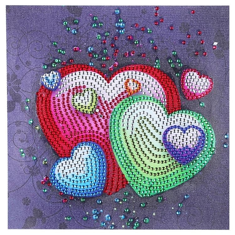 heart Special Part Drill Diamond Painting 25X25CM(Canvas) gbfke