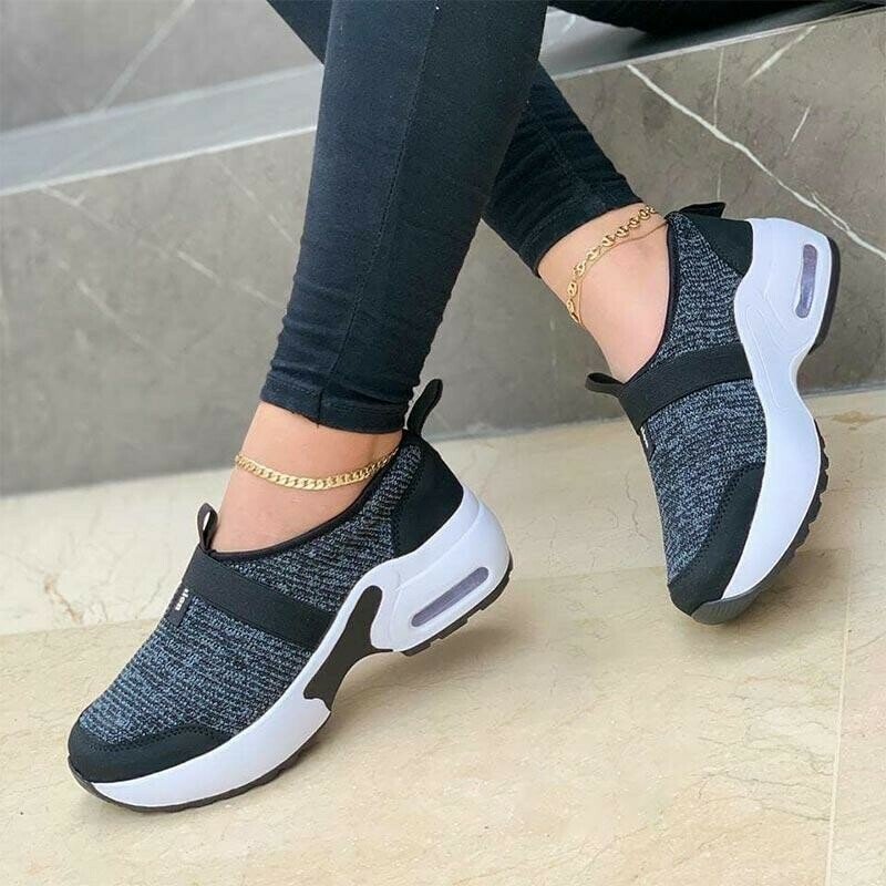Women's Contrasting Color Breathable Casual Sneakers – QRSHE