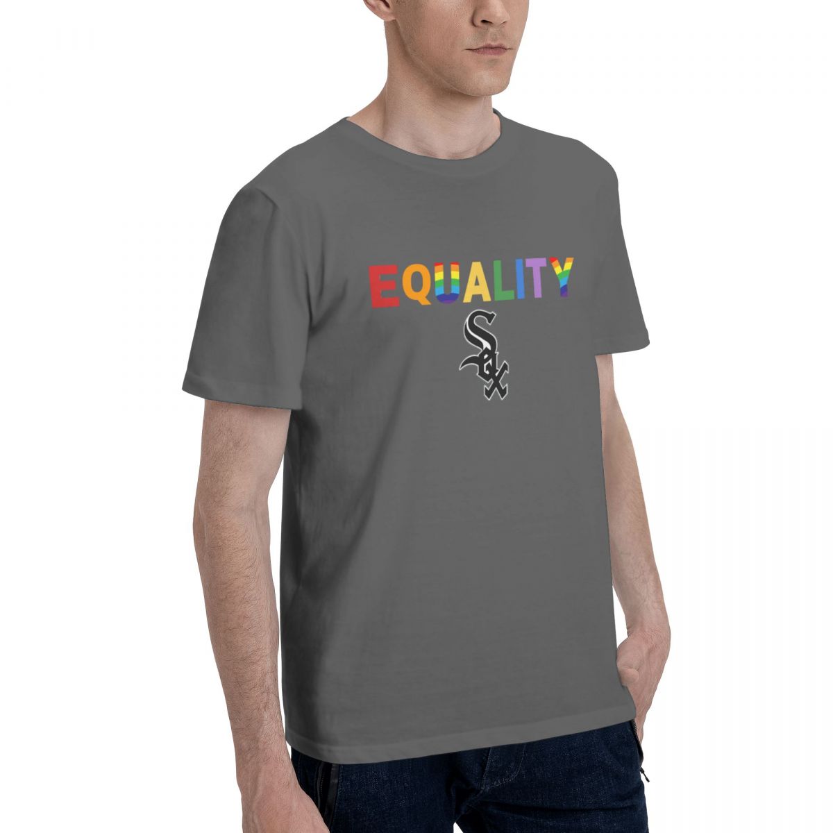 Chicago White Sox Rainbow Equality Pride Cotton T-Shirt Men's
