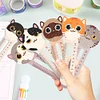 (US Only)6pcs Cartoon Animal Pattern 2D/Flat DIY Diamond Painting Ruler Bookmark Set