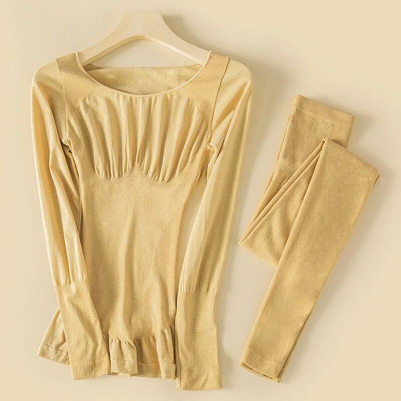 Lingere Winter Thermal Underwear Set Seamless Bodysuits For Women Long Sleeves Sexy Women's Intimates Hot Underwear & Sleepwears