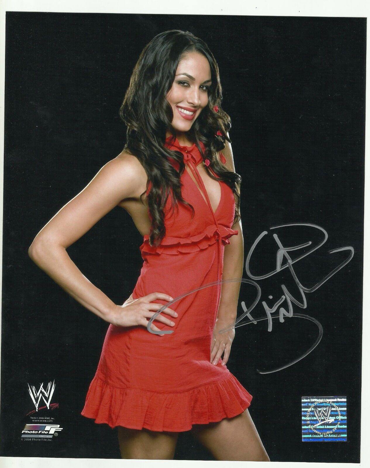 WWE Diva BRIE BELLA Signed 8x10