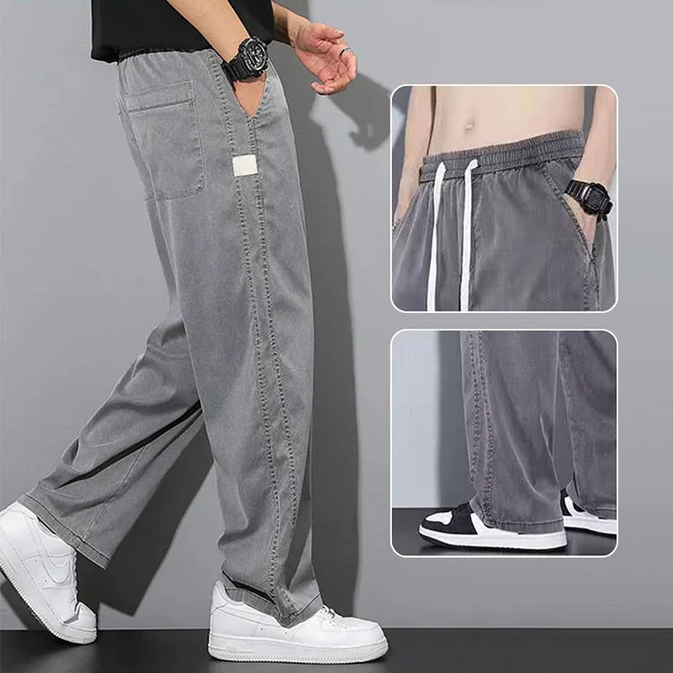 Jeans da uomo in seta ghiaccio. Acquista due prodotti e ottieni la spedizione gratuita
