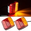 2Pcs Trailer Tail Lights 12V 26 LED Stop Tail Lights Submersible Boat Truck Lamp
