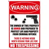 2pcs - Warning No Trespassing - Vintage Metal Signs(12*16Inch) - Warning