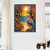 (50*60cm)Sunset Crane - Full Round Drill Diamond Painting