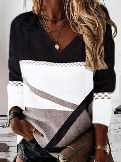 Loose Striped Casual Hoodies & Sweatshirt