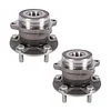 TRQ 2 Piece Rear Wheel Bearing & Hub Assembly Set Compatible with 2008-2014 Subaru Impreza