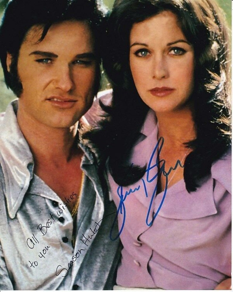 Kurt russell and season hubley signed autograph elvis & priscilla presley Photo Poster painting