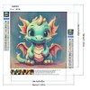 >SALE<5D DIY Full Round Drill Diamond Painting Dragon Kit Home Decoration 30x30cm