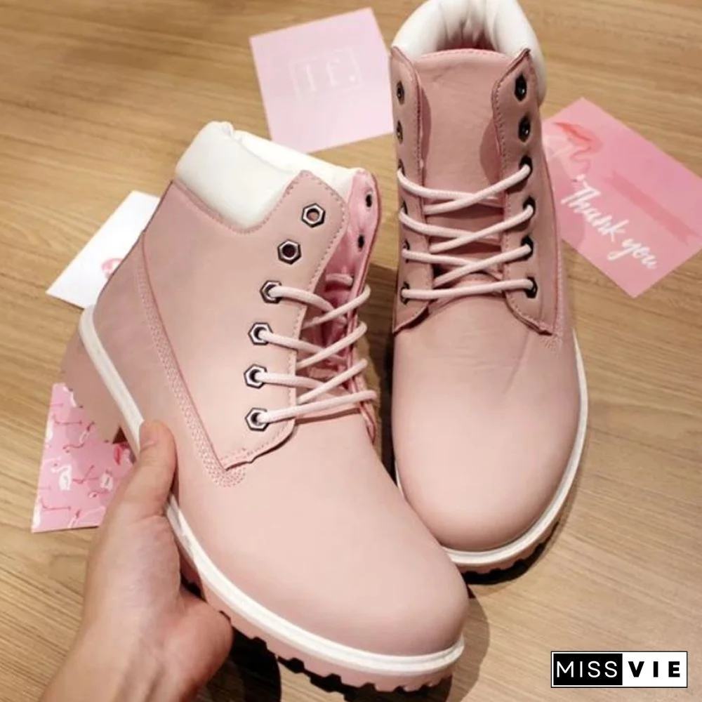 Vintage Martin Boots Lace-up Round Toe