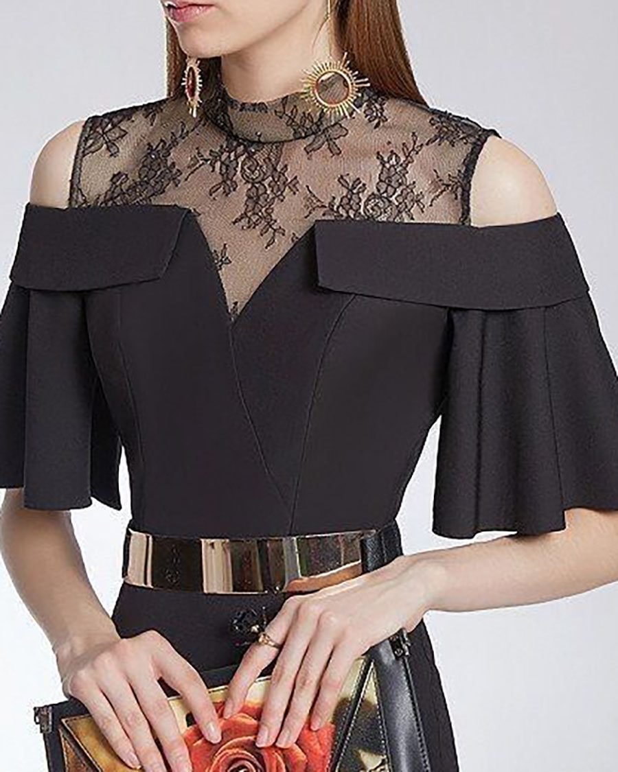 Ladies Elegant Versatile Patchwork Top
