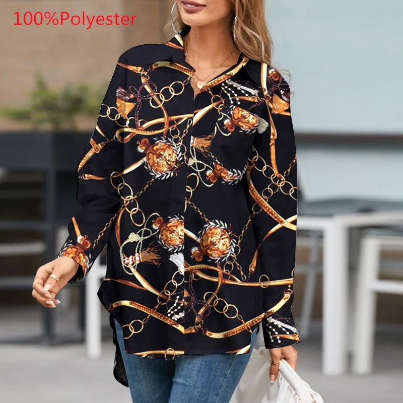 Celmia 2022 Women White Shirts Fashion Asymmetrical Tunic Tops Summer Lapel Solid Long Sleeve Button Casual Party Elegant Blusas