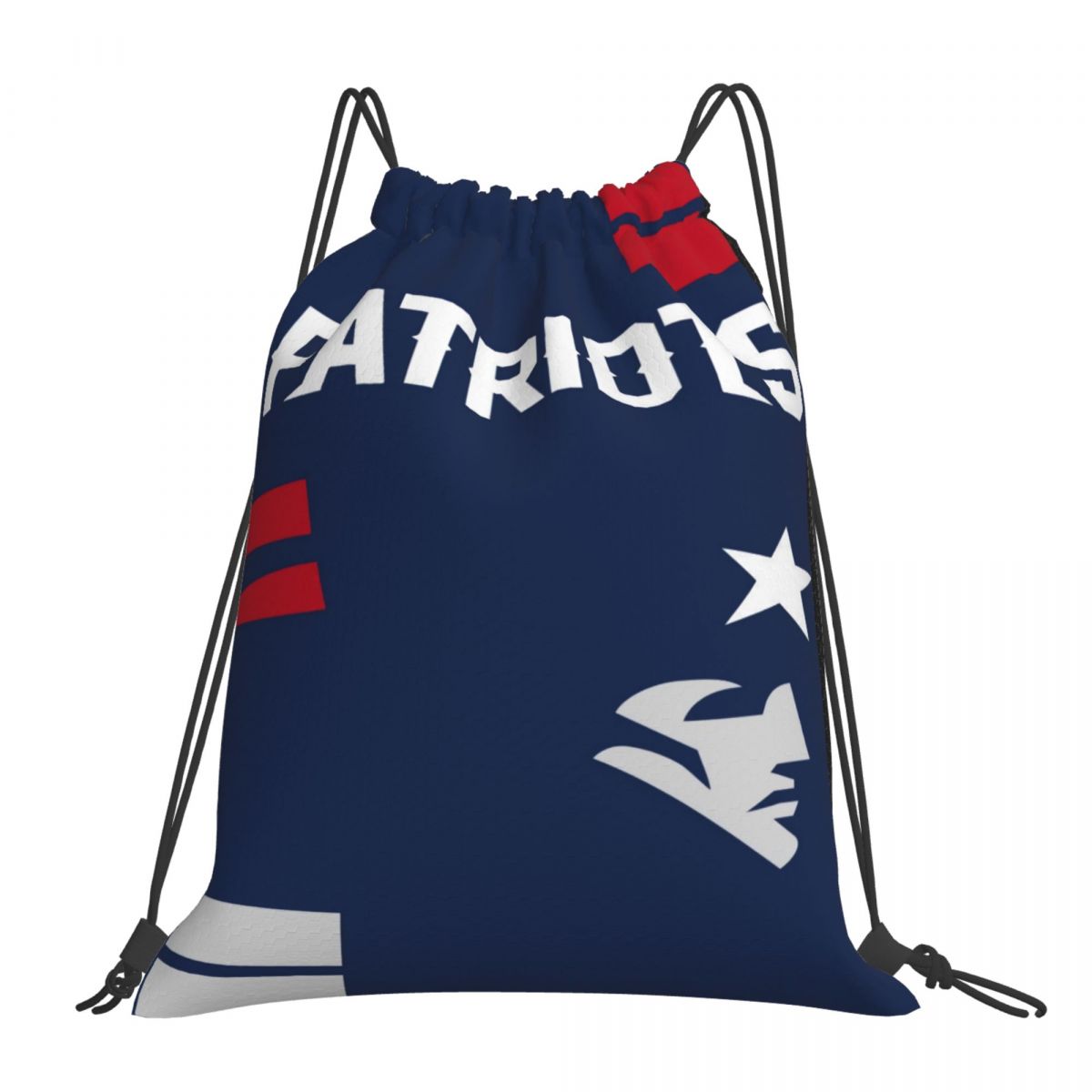 New England Patriots Blue Unisex Drawstring Backpack Bag Travel Sackpack