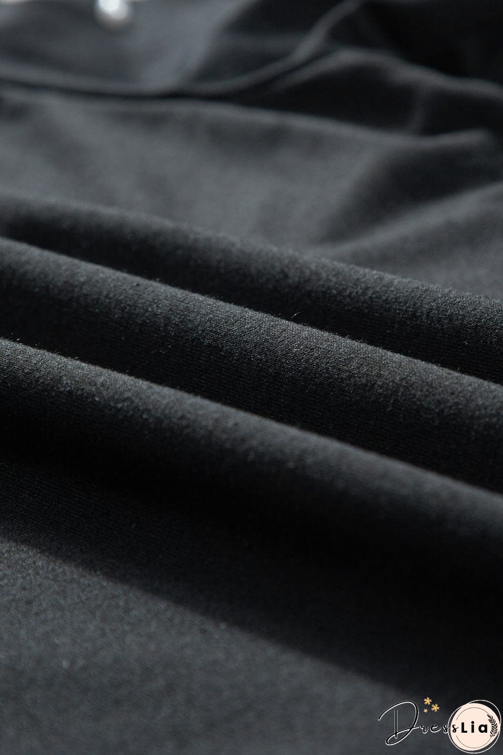 Elegant Black Rhinestone Pearl Embellished Puff Sleeve Blouse